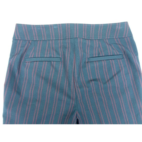 Loft Marisa Trouser Pants Navy & Burgundy  High-Waist Wide-Leg Size 4 - New - Picture 5 of 11